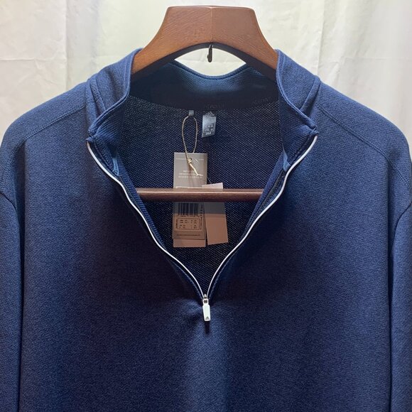 Adidas Mens Blue 1/4 Zip Sweatshirt Size 2XL NWT Golf Sports - Picture 4 of 11